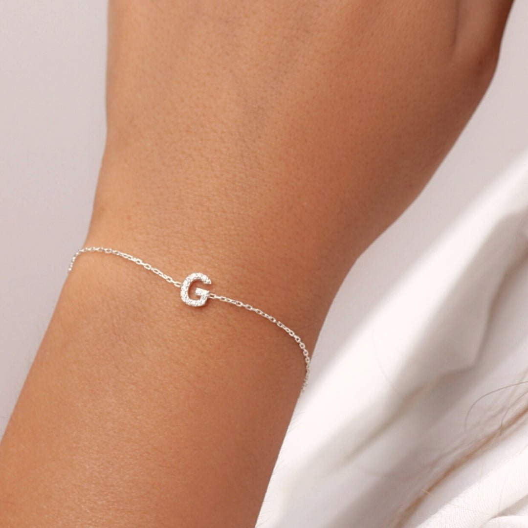 The Original Initial Sapphire Letter Bracelet