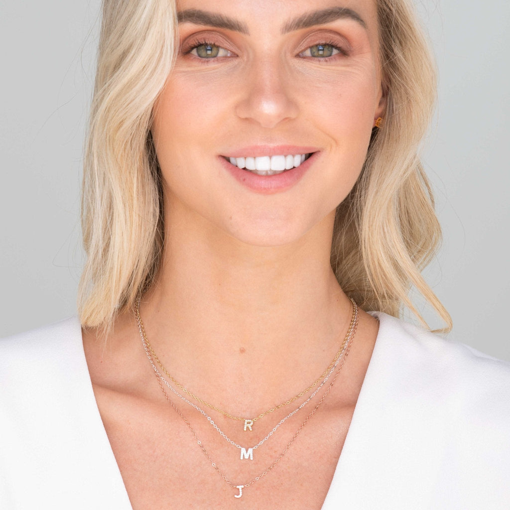 The Original Initial Sapphire Letter Necklace