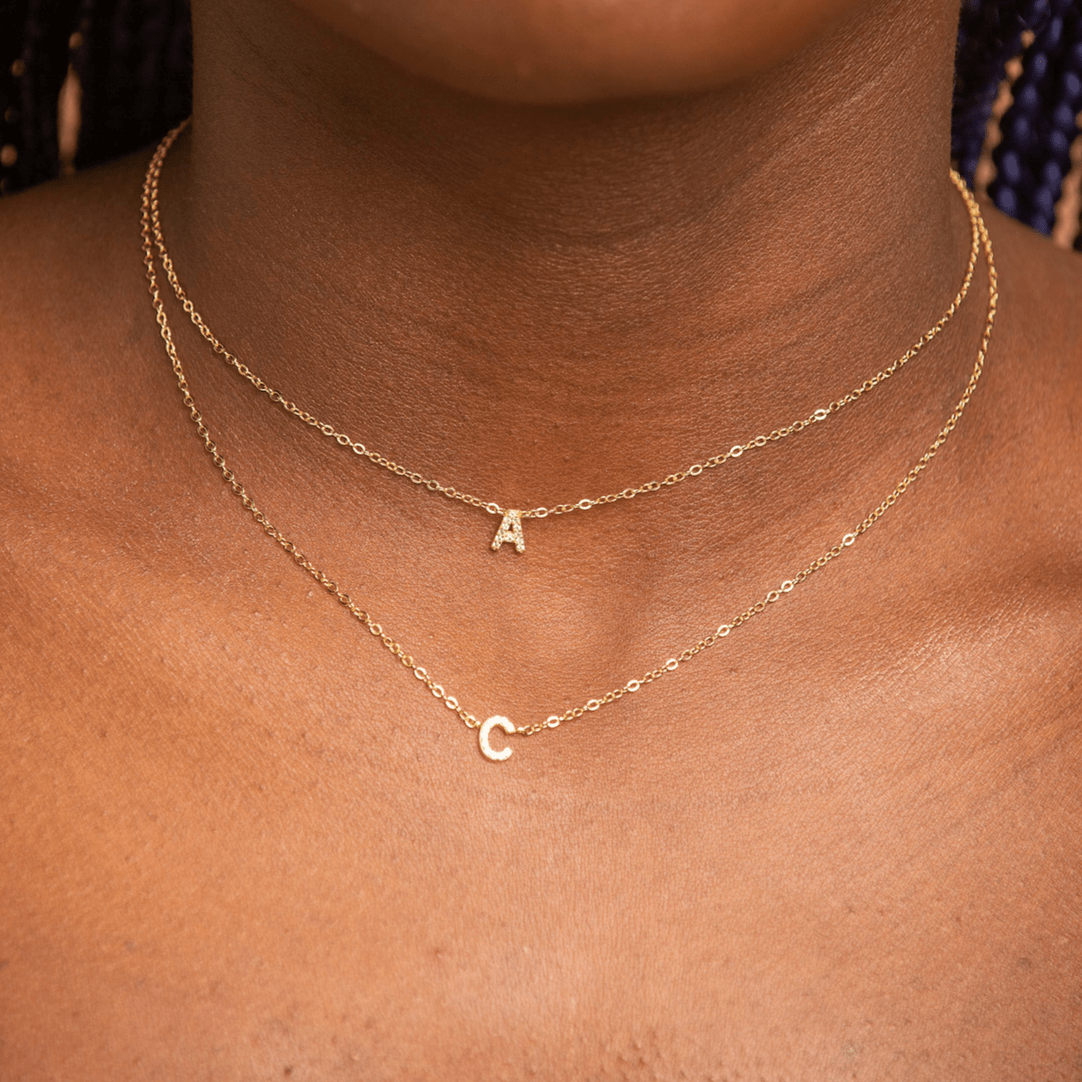 The Original Initial Sapphire Letter Necklace