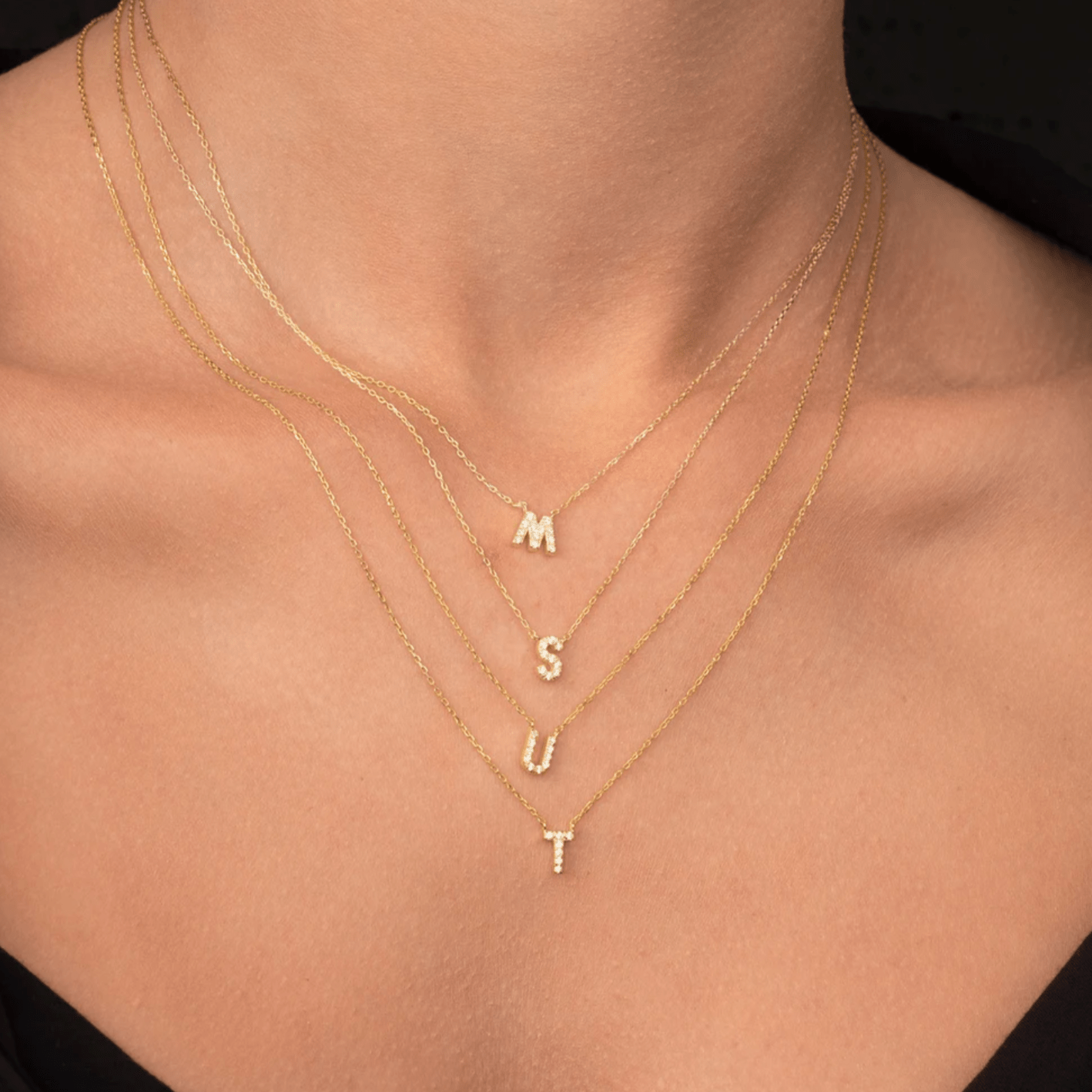 The Original Initial Sapphire Letter Necklace