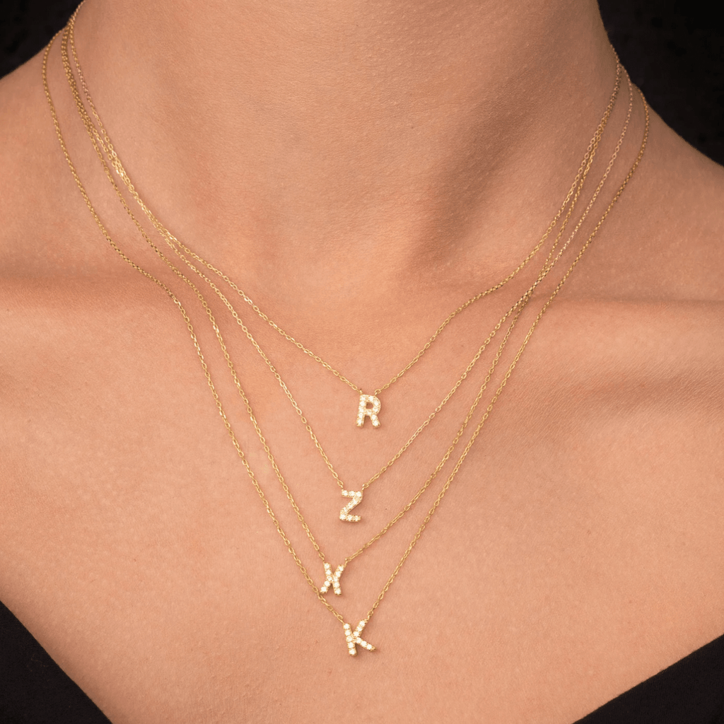 The Original Initial Sapphire Letter Necklace