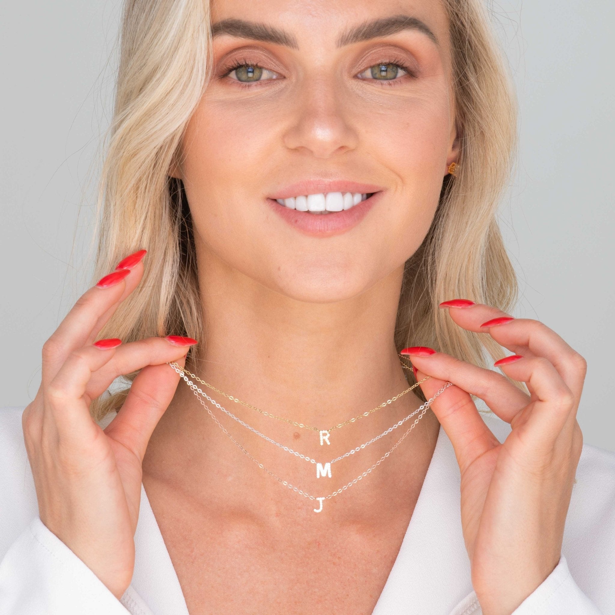 The Original Initial Sapphire Letter Necklace