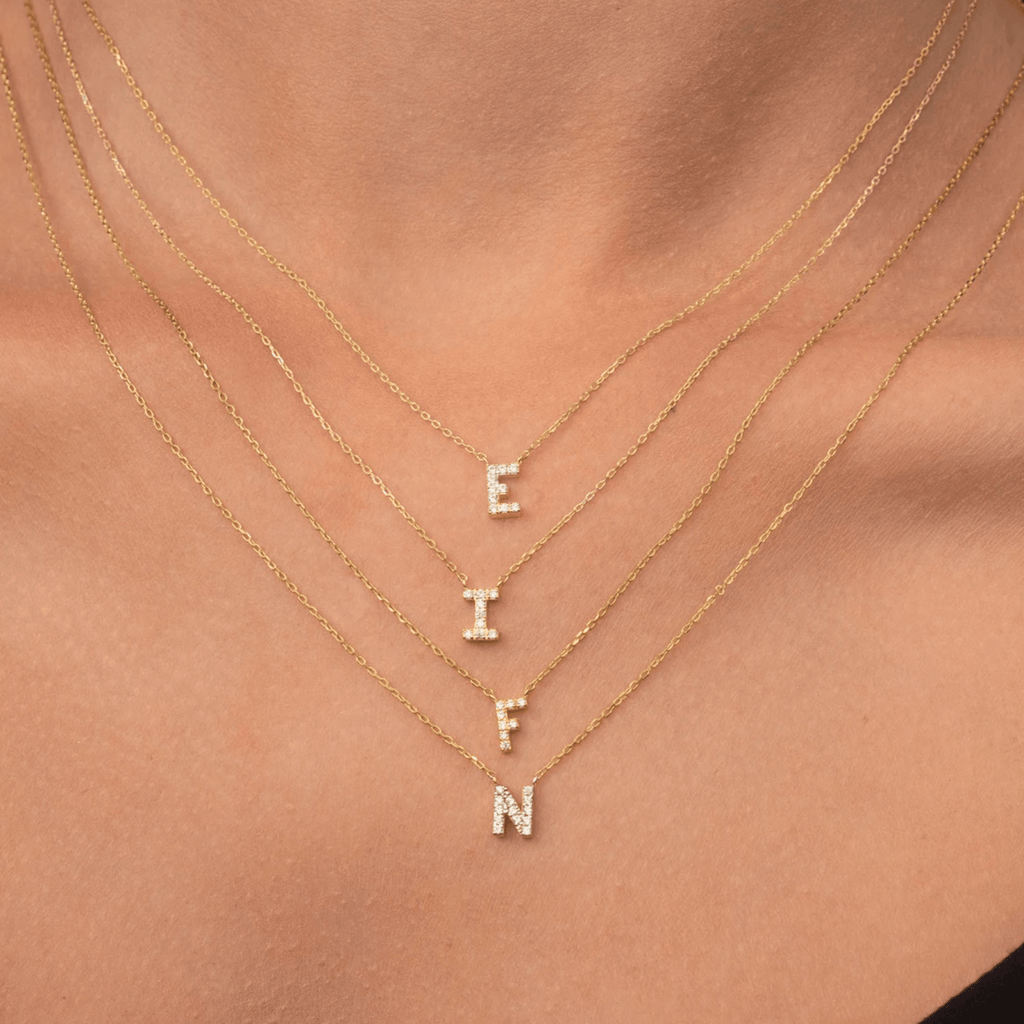 The Original Initial Sapphire Letter Necklace