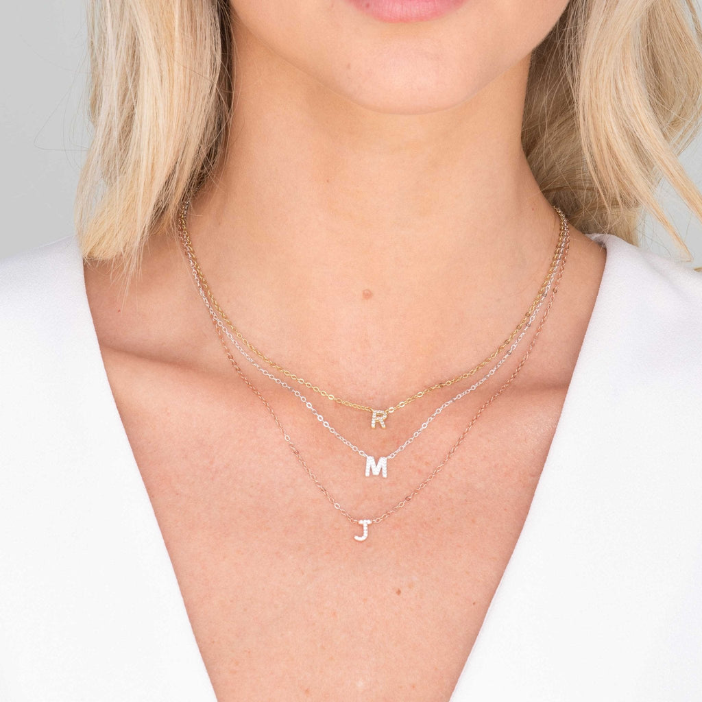 The Original Initial Sapphire Letter Necklace