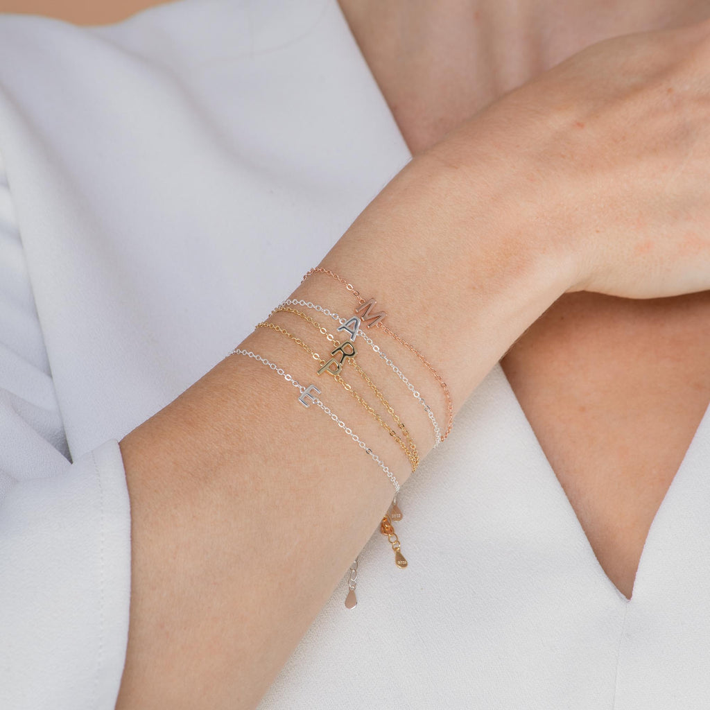 The Original Single Initial Letter Bracelet