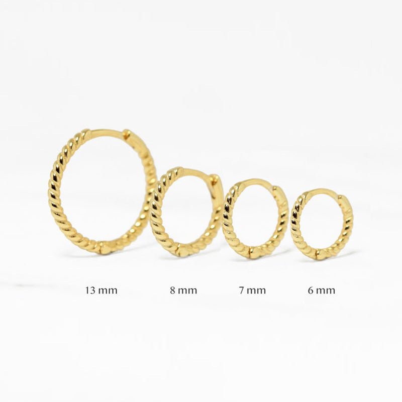 Thin Croissant Hoop Earrings