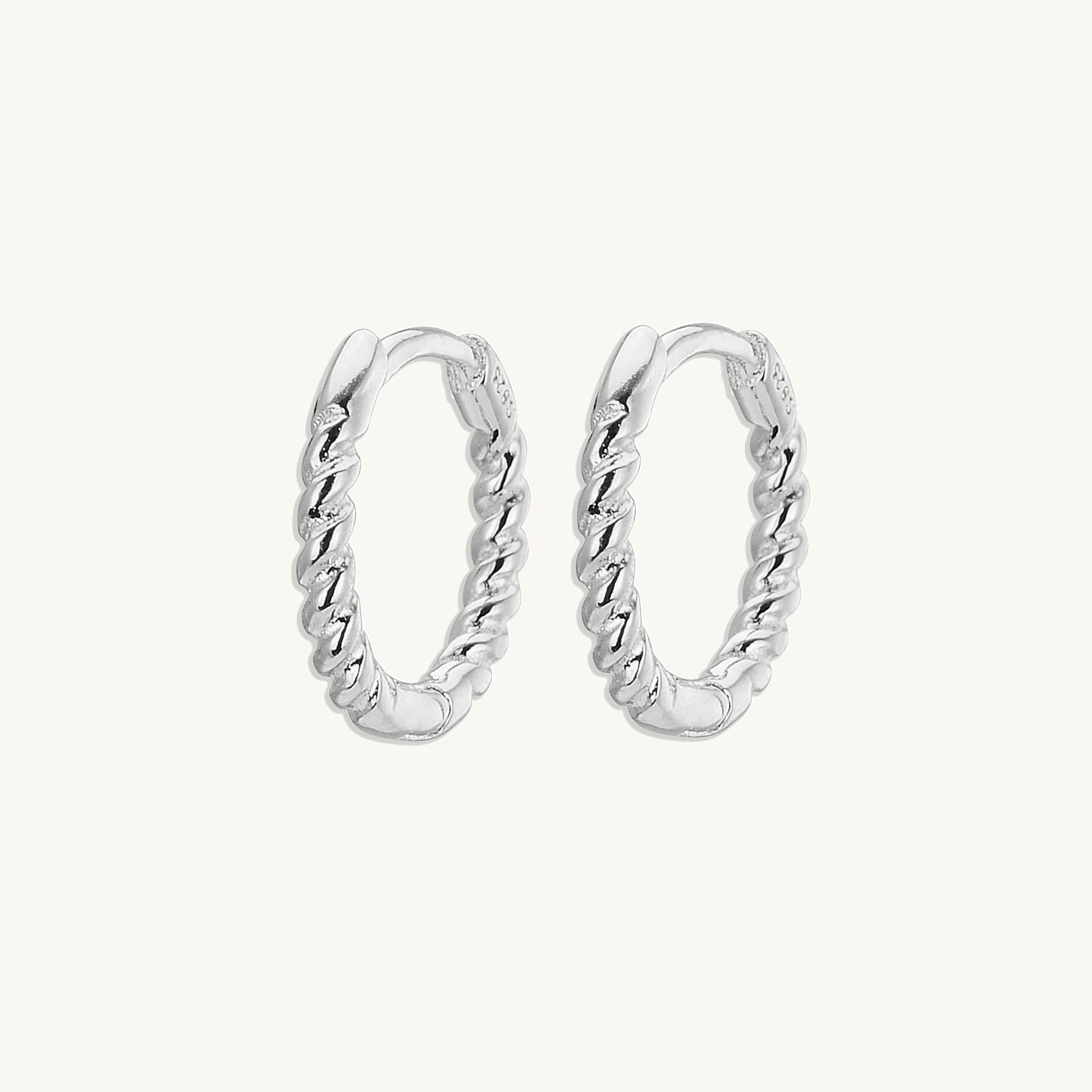 Thin Croissant Hoop Earrings