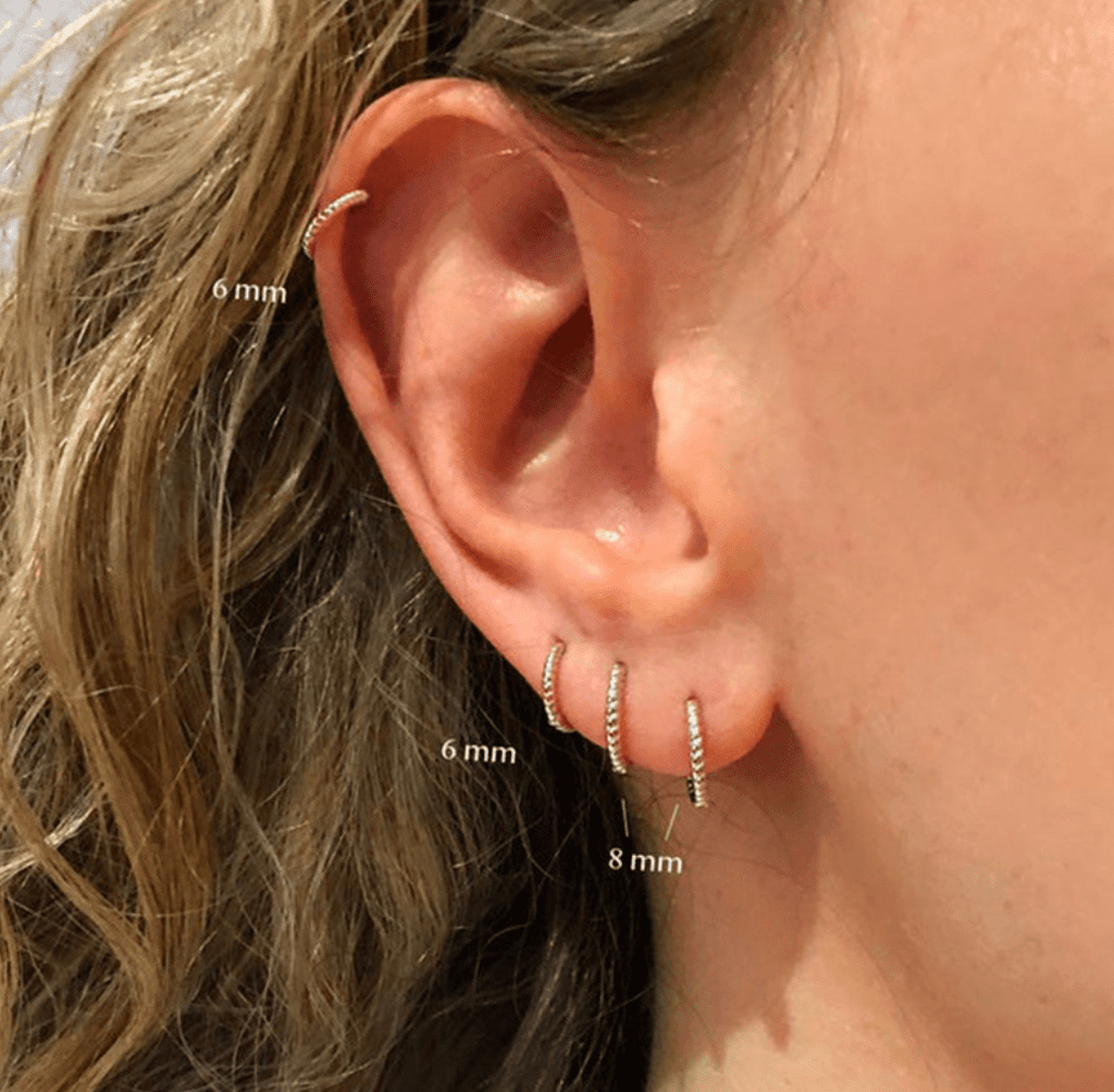 Thin Croissant Hoop Earrings