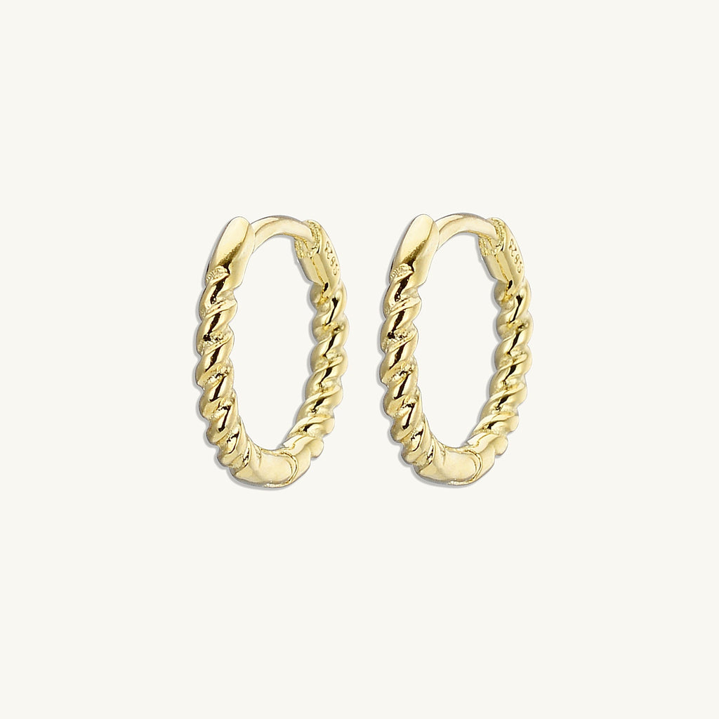 Thin Croissant Hoop Earrings