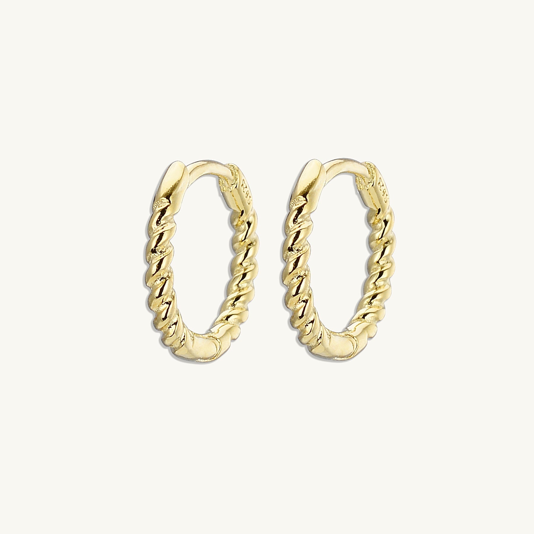 Thin Croissant Hoop Earrings