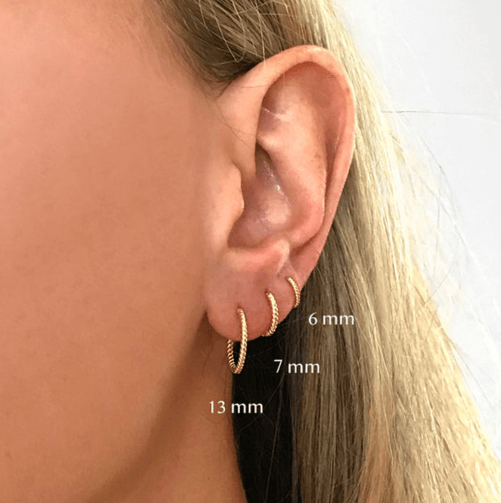 Thin Croissant Hoop Earrings