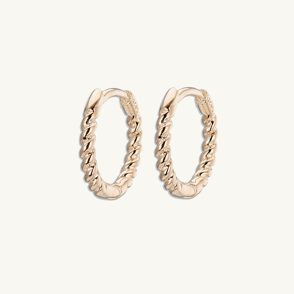 Thin Croissant Hoop Earrings