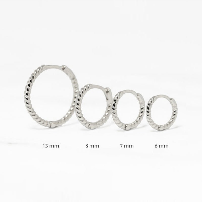 Thin Croissant Hoop Earrings